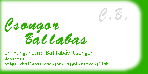 csongor ballabas business card